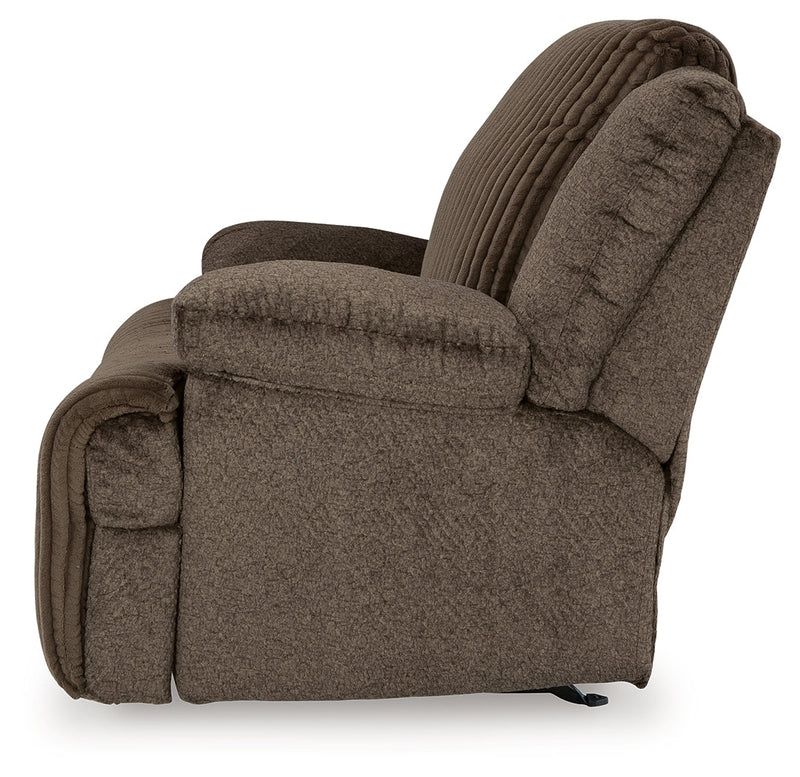 Top Tier Chocolate 5-Piece Sectional with Recliner from Ashley - DMV Furniture