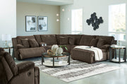 Top Tier Chocolate 6-Piece Sectional with Recliner from Ashley - DMV Furniture