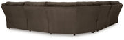Top Tier Chocolate 6-Piece Sectional with Recliner from Ashley - DMV Furniture