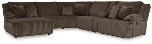 Top Tier Chocolate 6-Piece Sectional with Recliner from Ashley - DMV Furniture