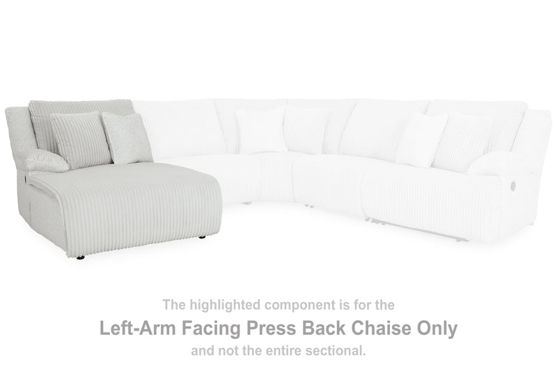 Top Tier Alloy Left-Arm Facing Press Back Chaise - 9270605