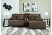 Top Tier Chocolate 3 - Piece Reclining Sectional Sofa with Chaise - DMV FurnitureReclining Sectional