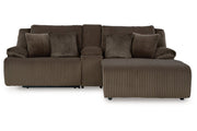 Top Tier Chocolate 3 - Piece Reclining Sectional Sofa with Chaise - DMV FurnitureReclining Sectional