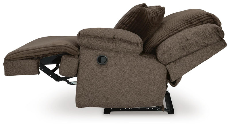 Top Tier Chocolate 3-Piece Reclining Sofa Chaise Sectional - 92705S11