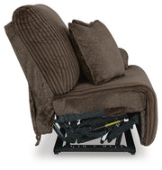 Top Tier Chocolate 4-Piece Reclining Sectional with Chaise - 92705S12
