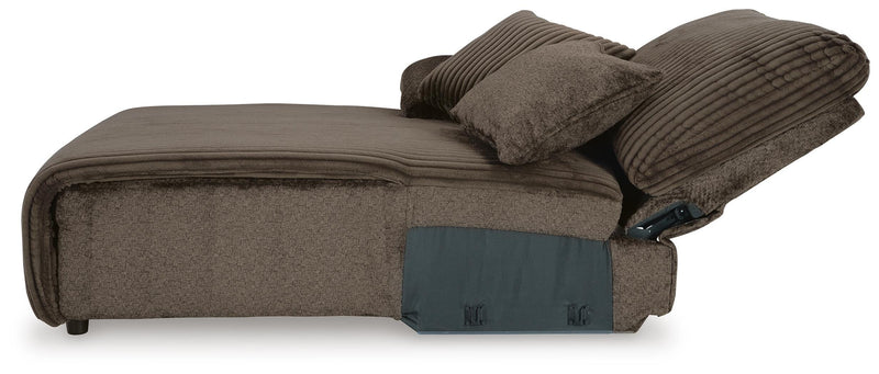 Top Tier Chocolate 4-Piece Reclining Sectional with Chaise - 92705S12