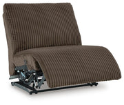 Top Tier Chocolate 4-Piece Reclining Sectional with Chaise - 92705S12