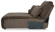 Top Tier Chocolate Left-Arm Facing Press Back Chaise - 9270505