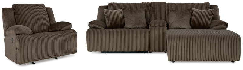 Top Tier Sofa and Recliner in Chocolate - DMV Furniture_Preset