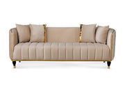 Toronto 3-pieces (Sofa & Loveseat & Chair) Livingroom Set Cream in Cream - 101-TOR-S0231-321