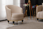 Toronto 3-pieces (Sofa & Loveseat & Chair) Livingroom Set Cream in Cream - 101-TOR-S0231-321