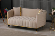 Toronto Stationary Loveseat Cream in Cream - 101-TOR-S0231-2