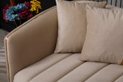 Toronto Stationary Loveseat Cream in Cream - 101-TOR-S0231-2