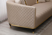 Toronto Stationary Loveseat Cream in Cream - 101-TOR-S0231-2