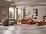 Toscana Stationary 3 Seater Sofa Orange in Orange - 101-TOS-P907-3