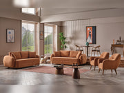 Toscana Stationary 3 Seater Sofa Orange in Orange - 101-TOS-P907-3