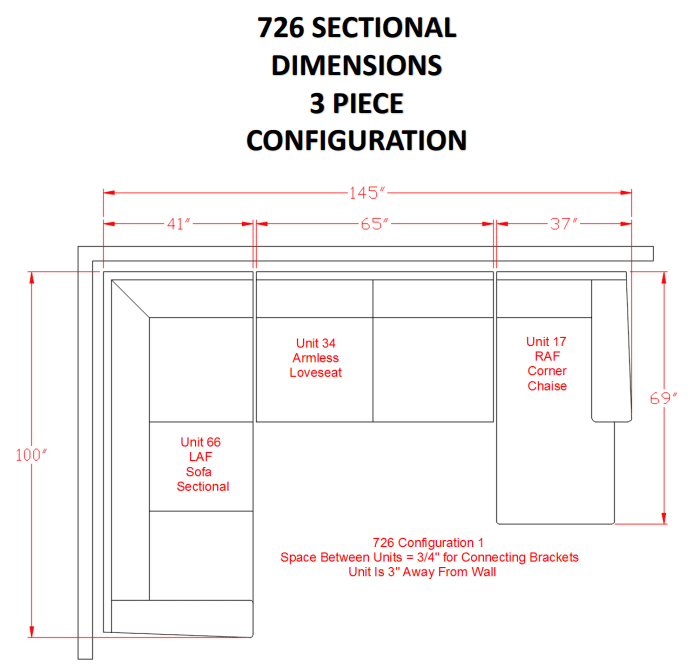 Tracling Slate RAF Sectional - DMV Furniture