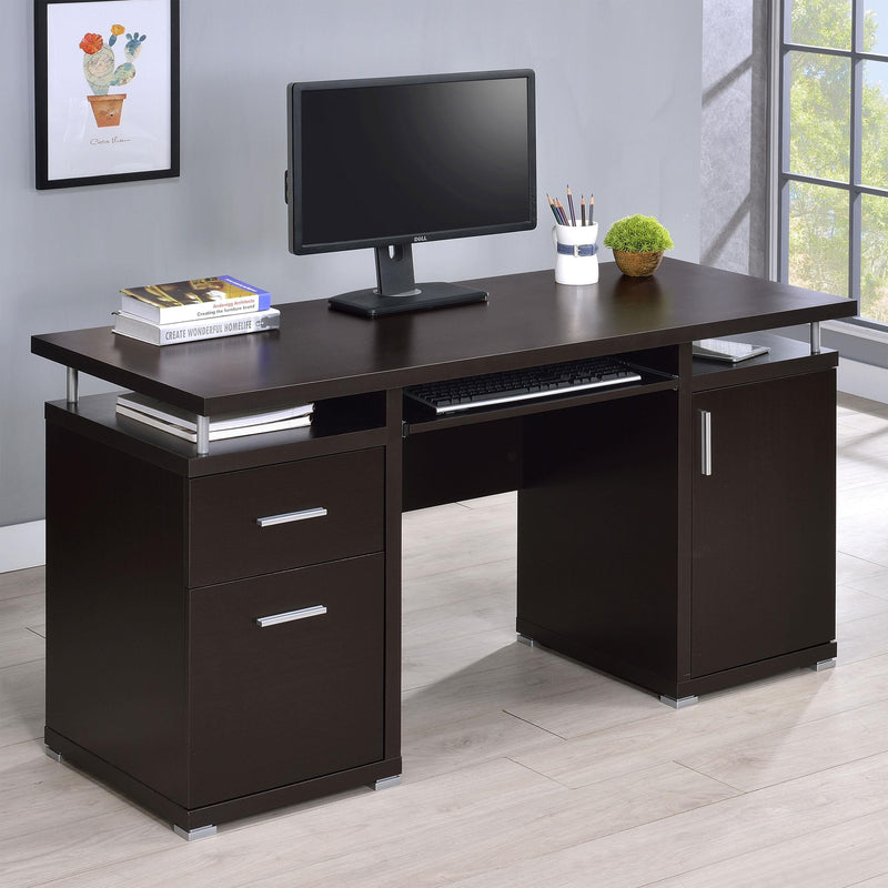 Tracy 55-inch 2-drawer Office Computer Desk Cappuccino - 800107