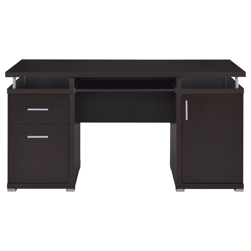 Tracy 55-inch 2-drawer Office Computer Desk Cappuccino - 800107