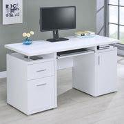 Tracy 55-inch 2-drawer Office Computer Desk White - 800108