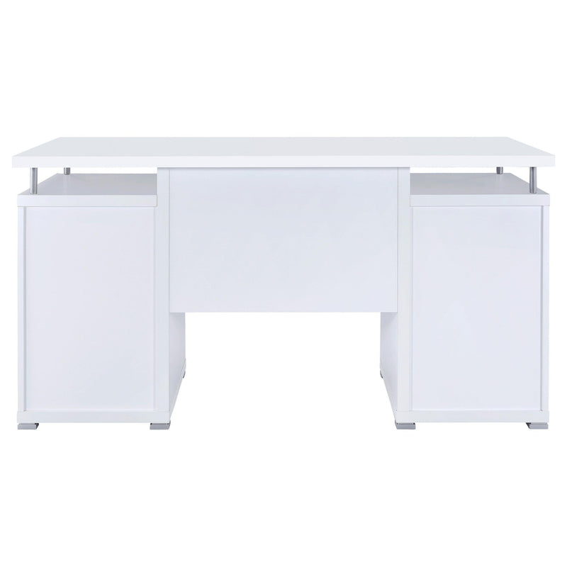 Tracy 55-inch 2-drawer Office Computer Desk White - 800108