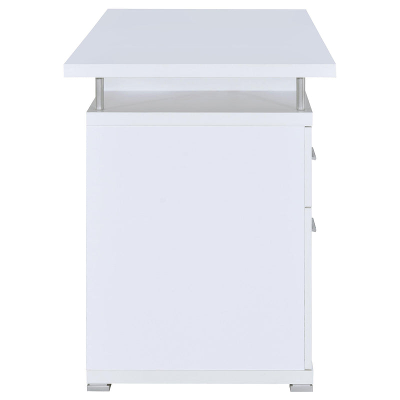Tracy 55-inch 2-drawer Office Computer Desk White - 800108