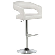 Travia Leatherette Upholstered Adjustable Bar Stool Ivory - 182157IVR
