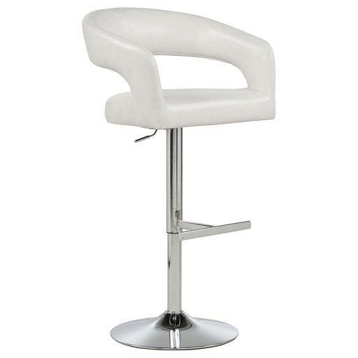 Travia Leatherette Upholstered Adjustable Bar Stool Ivory - 182157IVR