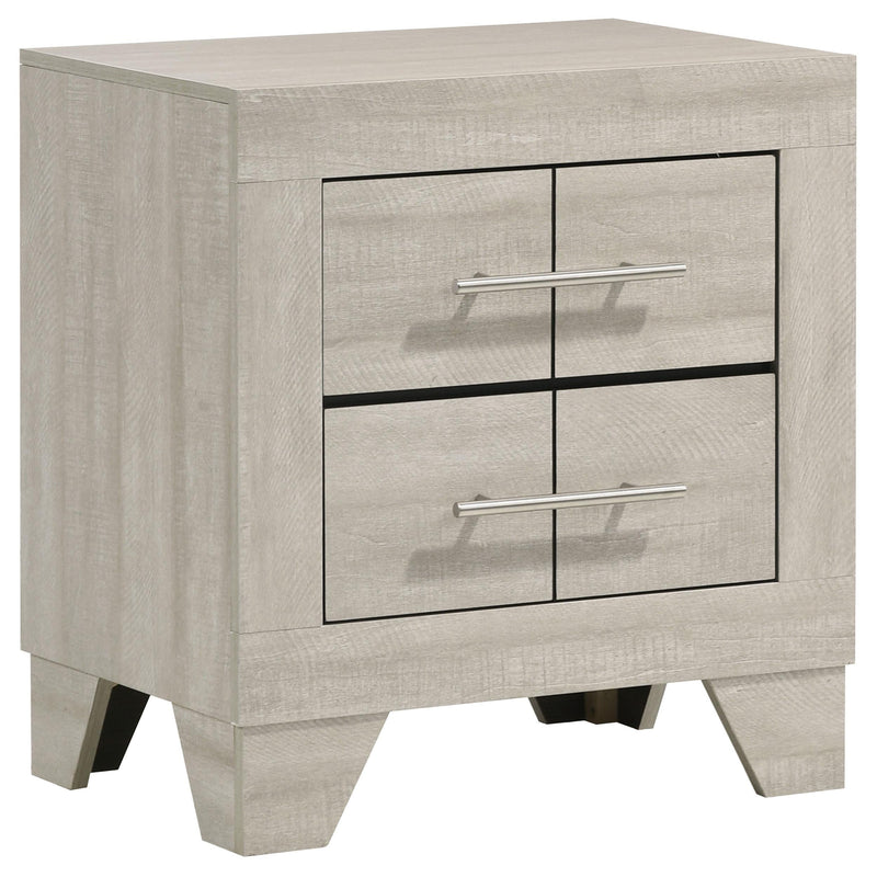 Trenton 2-drawer Nightstand Bedside Table Rustic Cream - 225062