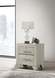 Trenton 2-drawer Nightstand Bedside Table Rustic Cream - 225062