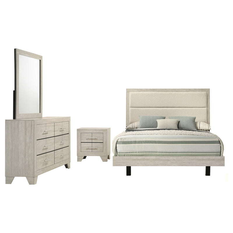 Trenton 4-piece Queen Bedroom Set Rustic Cream - 225061Q-S4