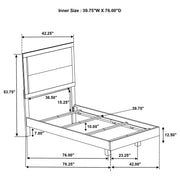 Trenton 54-inch Wood Twin Panel Bed Rustic Cream - 225061T