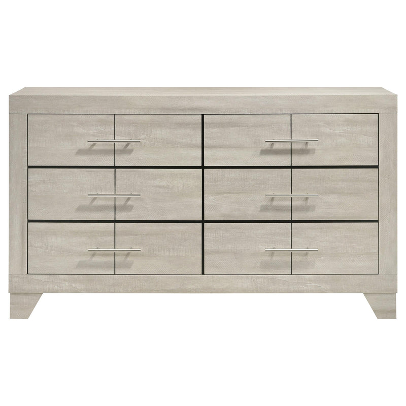 Trenton 6-drawer Bedroom Dresser Rustic Cream - 225063