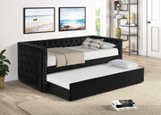 Trina Black Velvet Twin Daybed - DMV FurnitureDaybed