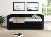 Trina Black Velvet Twin Daybed - DMV FurnitureDaybed