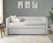 Trina Dove Gray Twin Daybed with Trundle - DMV FurnitureDaybed