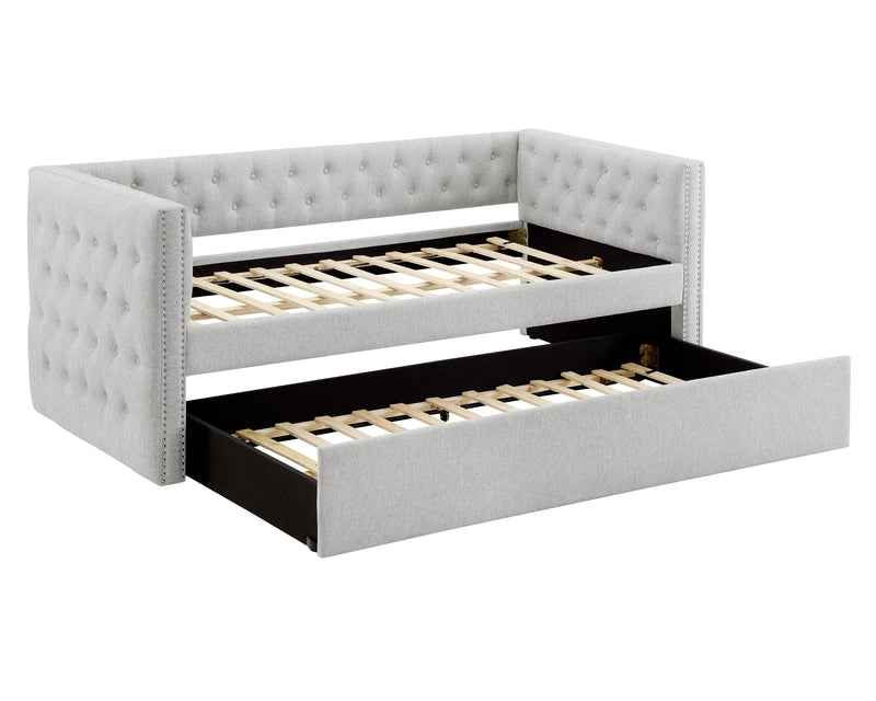 Trina Dove Gray Twin Daybed with Trundle - DMV FurnitureDaybed