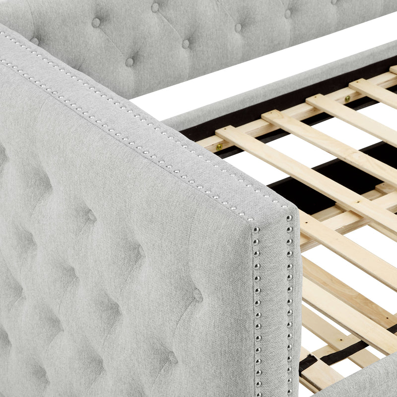 Trina Dove Gray Twin Daybed with Trundle - DMV FurnitureDaybed
