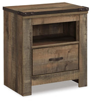 Trinell Brown Full Panel Bed, Dresser, Mirror and Nightstand - B446B78