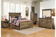 Trinell Brown Full Panel Bed with 1 Large Storage Drawer - DMV FurnitureFull Bed