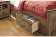 Trinell Brown Full Panel Bed with 2 Storage Drawers - DMV FurnitureFull Bed