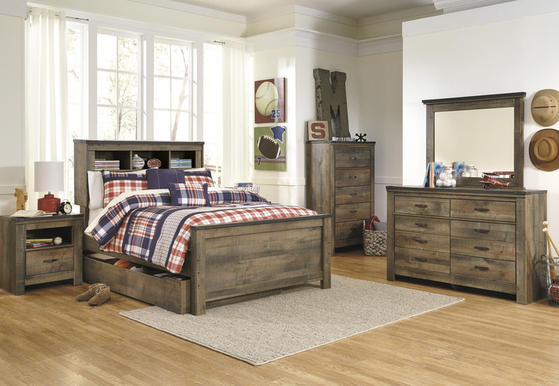 Trinell Brown Full Panel Bookcase Bed - DMV FurnitureFull Bed