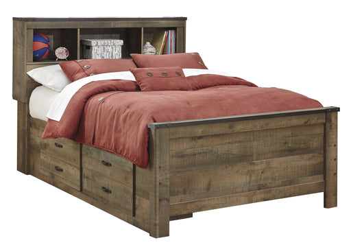 Trinell Brown Full Panel Bookcase Under Bed Storage Bed - DMV FurnitureFull Bed