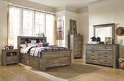 Trinell Brown Full Panel Bookcase Under Bed Storage Bed - DMV FurnitureFull Bed