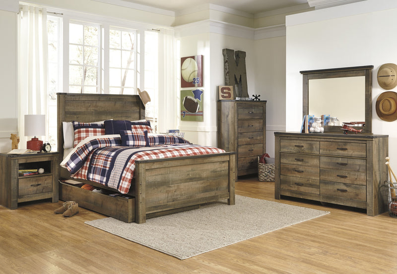 Trinell Brown Full Panel Under Bed Storage Bed - DMV FurnitureFull Bed