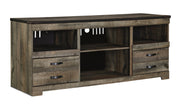 Trinell Brown Large TV Stand w/Fireplace Option - DMV FurnitureTV Stand