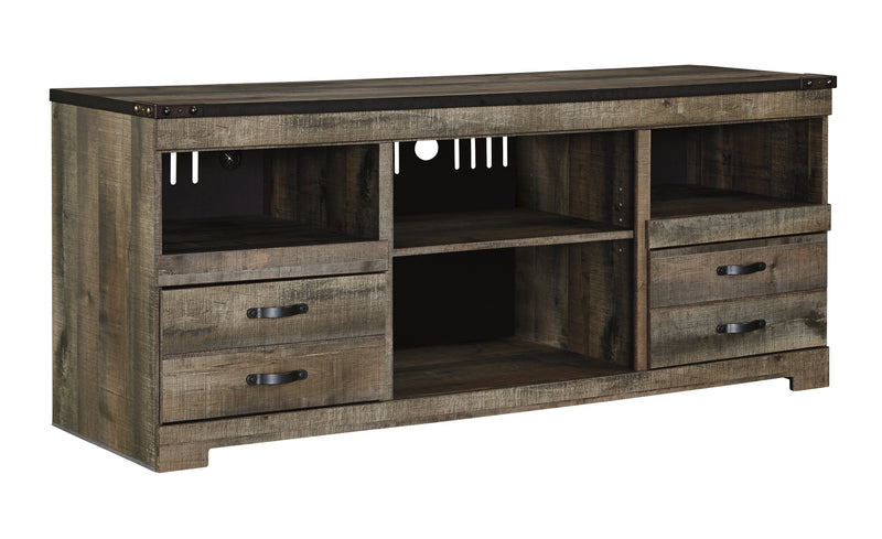 Trinell Brown Large TV Stand w/Fireplace Option - DMV FurnitureTV Stand