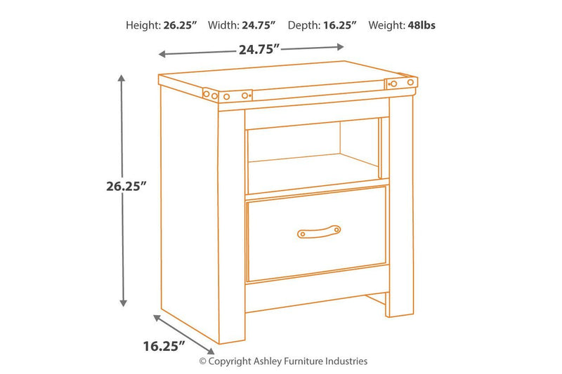 Trinell Brown Nightstand - DMV FurnitureNightstand
