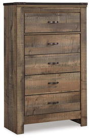 Trinell Brown Queen Panel Bed, Chest and 2 Nightstands - B446B59