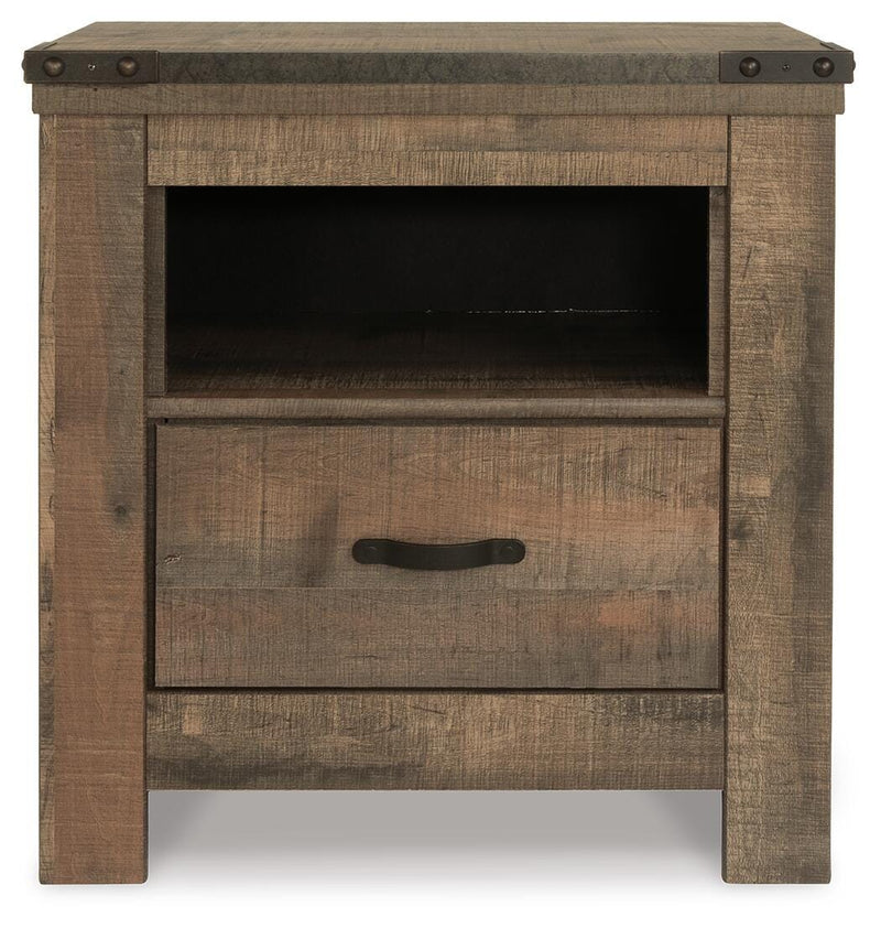 Trinell Brown Queen Panel Headboard, Dresser, Mirror, Chest and Nightstand - B446B90